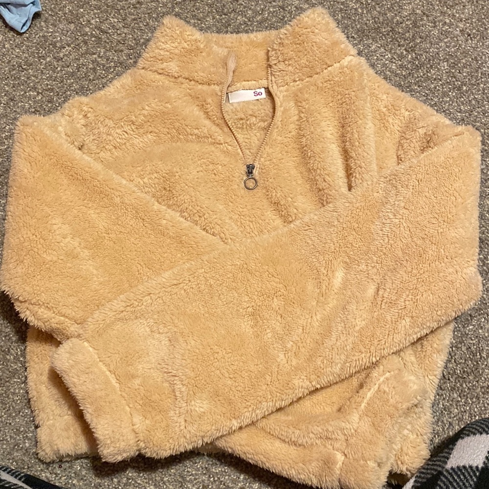 SO, fussy half zip sweater
